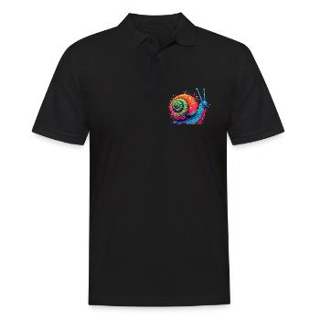 Snail - Men's Polo Shirt - black - Front - Kai (181cm)