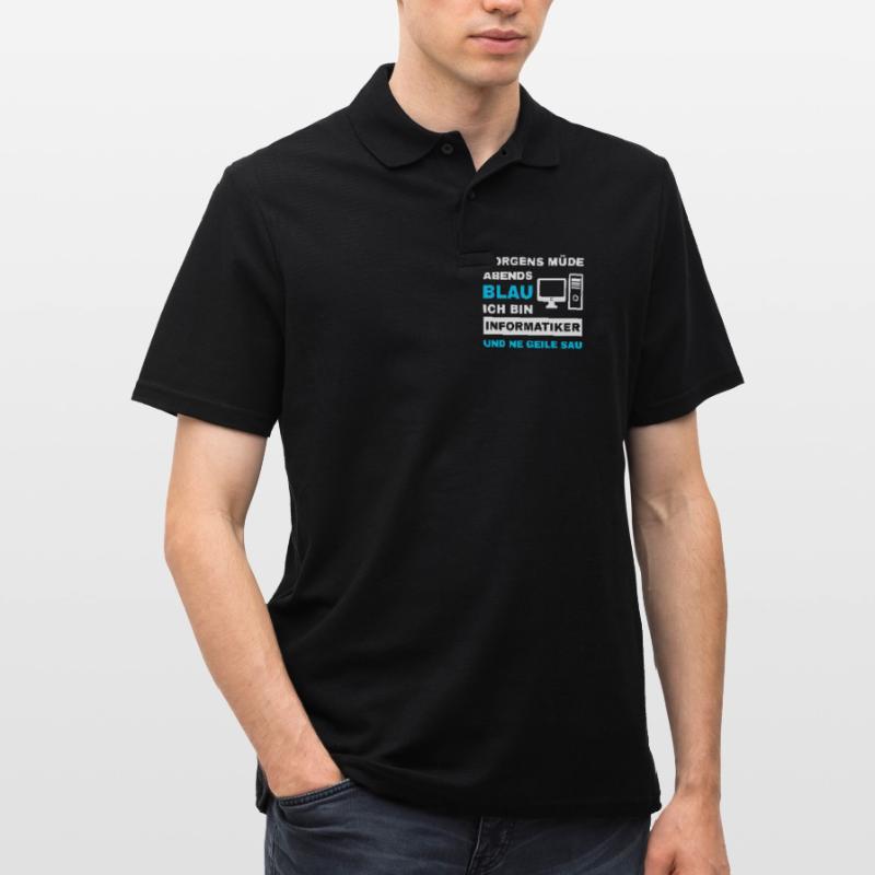 computer scientist programmer admin sayings funny Men's Polo Shirt