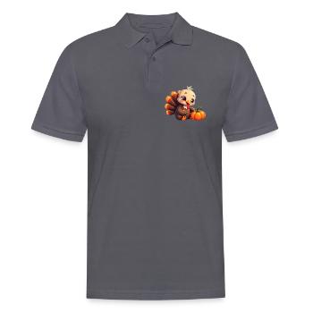 Bébé dinde de Thanksgiving - Polo Homme - charbon - Devant - Nico (186cm)