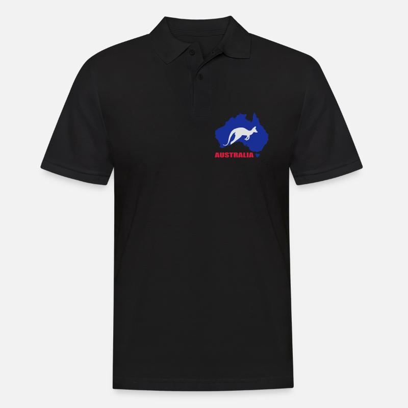 Australia - Männer Poloshirt - Schwarz