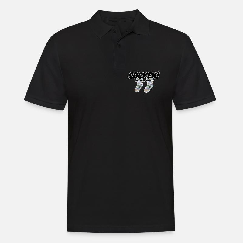 Socken! Was denn sonst? - Männer Poloshirt - Schwarz