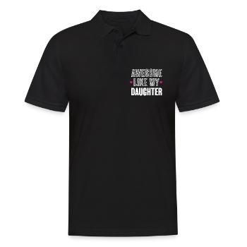Awesome Like My Daughter - Men's Polo Shirt - black - Front - Kai (181cm)