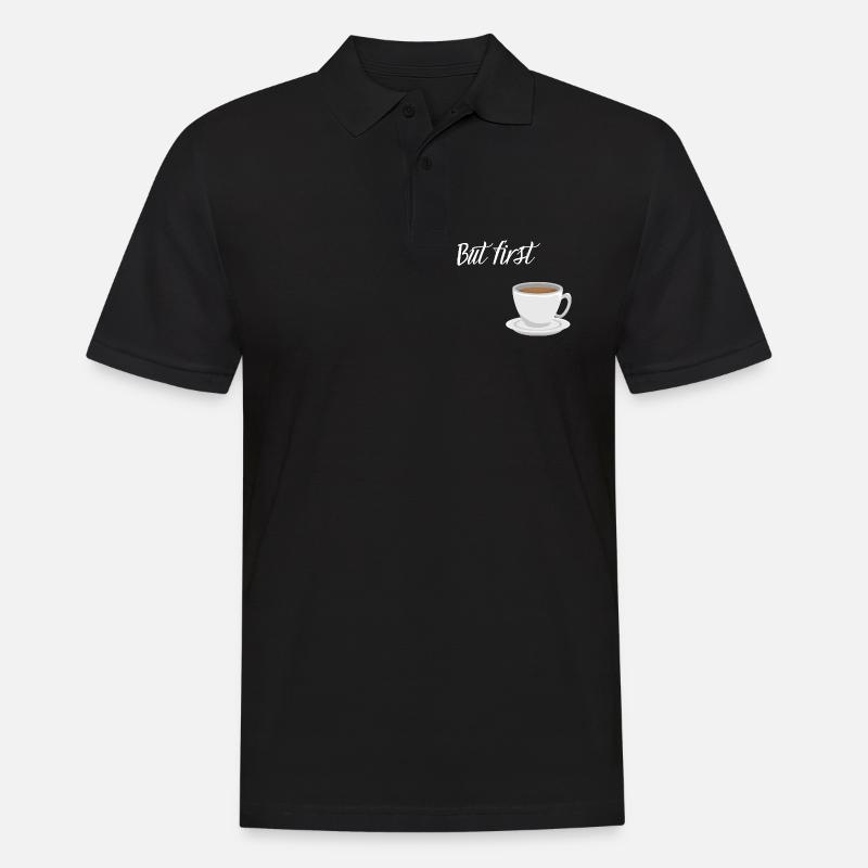 Premier café - Coffee Design - Polo Homme - noir
