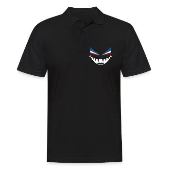 Böser Blick Rostock - Männer Poloshirt - Schwarz - Vorne - Kai (181cm)