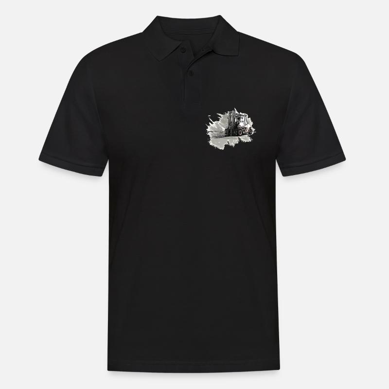 Gabelstapler - Männer Poloshirt - Schwarz