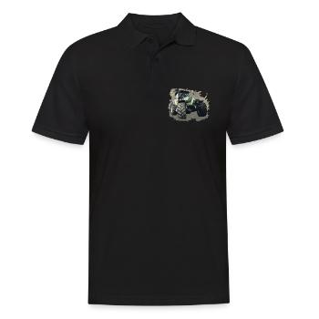 Agrotron K 110 - Männer Poloshirt - Schwarz - Vorne - Kai (181cm)