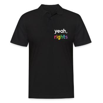 Pride Month LGBT - ja, Rechte - Männer Poloshirt - Schwarz - Vorne - Kai (181cm)