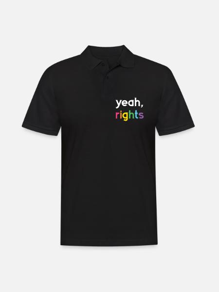 Pride Month LGBT - Yeah, Rights - Men's Polo Shirt - black