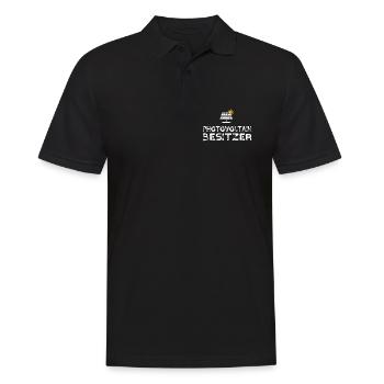 Photovoltaik Besitzer Solar Stromspeicher - Männer Poloshirt - Schwarz - Vorne - Kai (181cm)