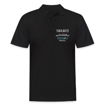 Kanalbauer Ausbildung Beruf Geschenk - Männer Poloshirt - Schwarz - Vorne - Kai (181cm)