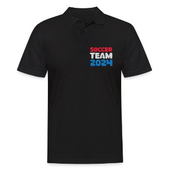 Netherlands soccer team 2024 Soccer Fan Icon Logo - Men's Polo Shirt - black - Front - Kai (181cm)