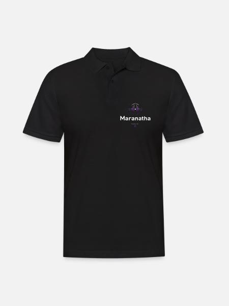 Maranatha Worship Wave - Men's Polo Shirt - black