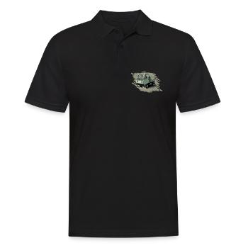 MULTICAR M24 DDR LKW - Männer Poloshirt - Schwarz - Vorne - Kai (181cm)