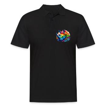 Rhinoceros - Men's Polo Shirt - black - Front - Kai (181cm)