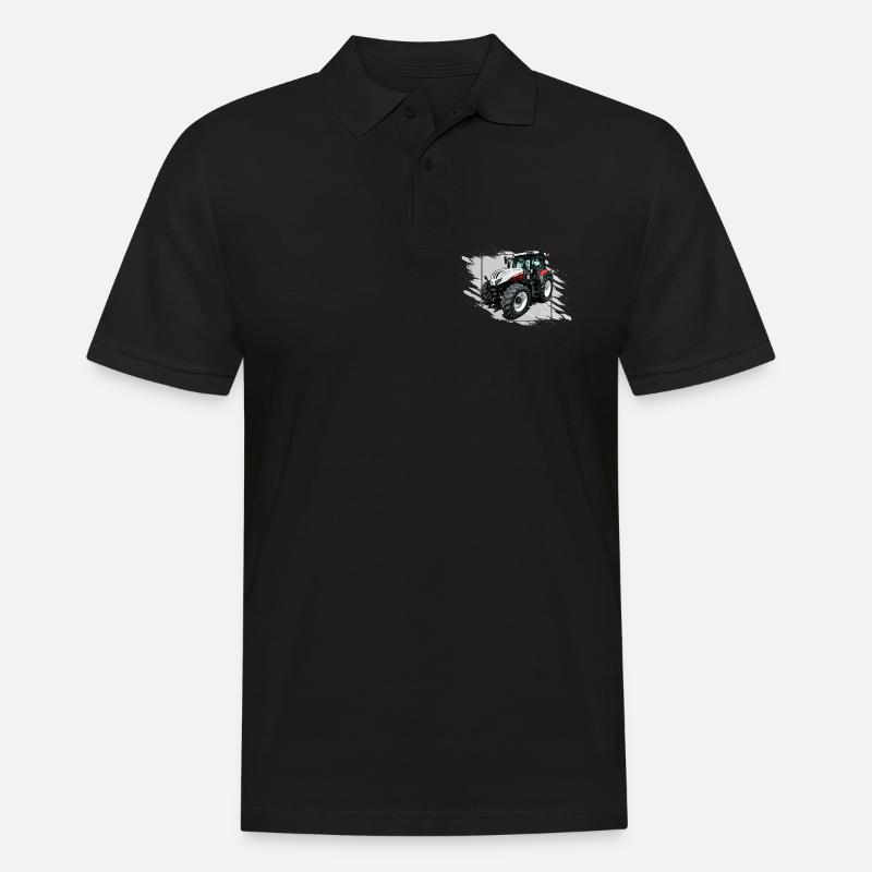 Steyr Traktor - Männer Poloshirt - Schwarz