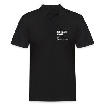 Schnauzer - Männer Poloshirt - Schwarz - Vorne - Kai (181cm)