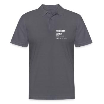 Doberman - Polo Homme - charbon - Devant - Nico (186cm)