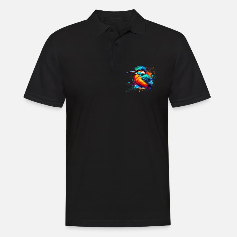 Eisvogel - Männer Poloshirt - Schwarz