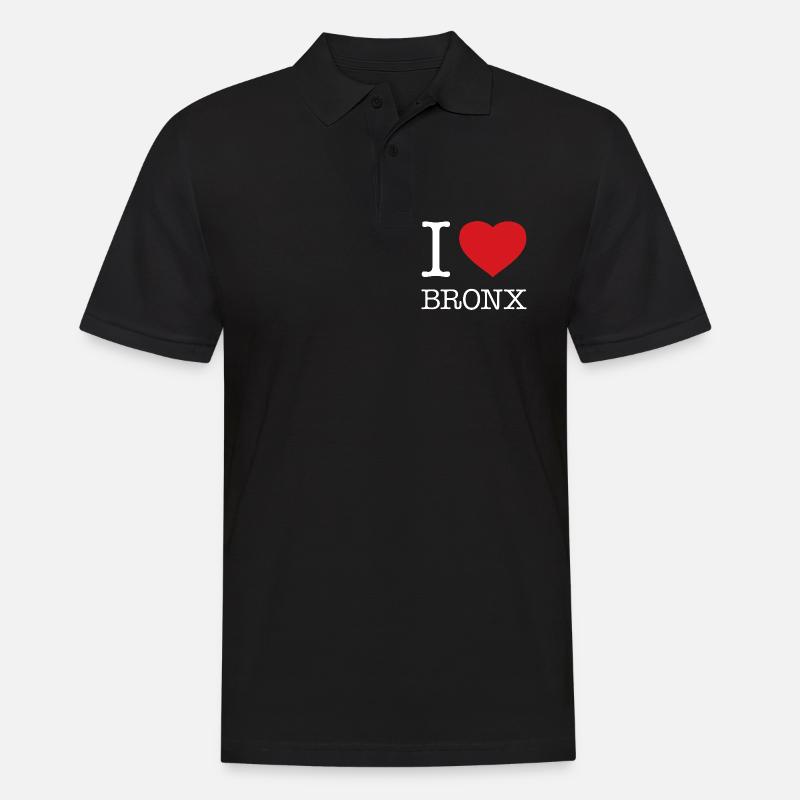 I LOVE BRONX - Männer Poloshirt - Schwarz
