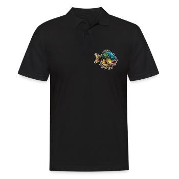 Fisch Lachs Meer See Ozean Fischer Angeln Geschenk - Männer Poloshirt - Schwarz - Vorne - Kai (181cm)