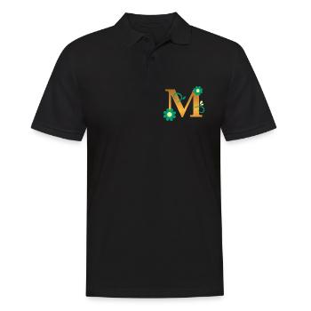 M - Männer Poloshirt - Schwarz - Vorne - Kai (181cm)