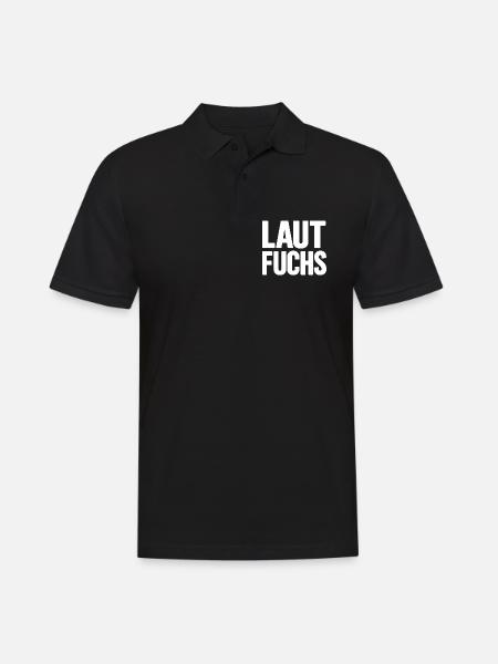 LAUTFUCHS - Männer Poloshirt - Schwarz