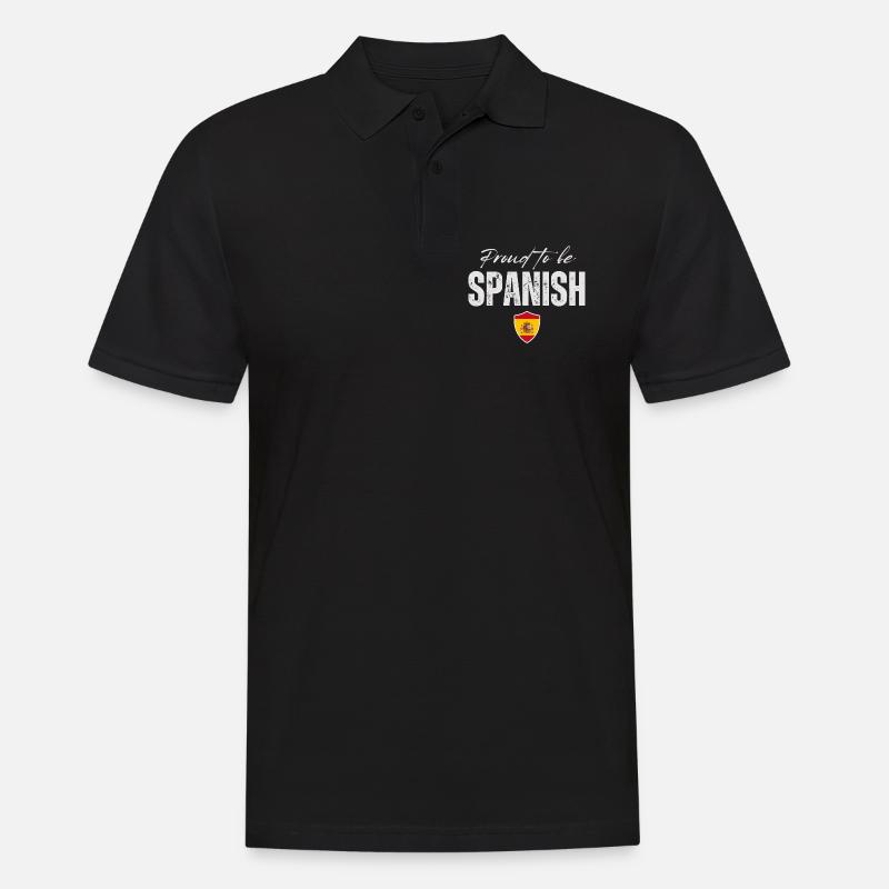 Spanischer Stolz, ich liebe Spanien - Männer Poloshirt - Schwarz