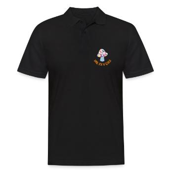 Glückspilz Herbst Glück Pilz coole Sprüche Kleckse - Männer Poloshirt - Schwarz - Vorne - Kai (181cm)