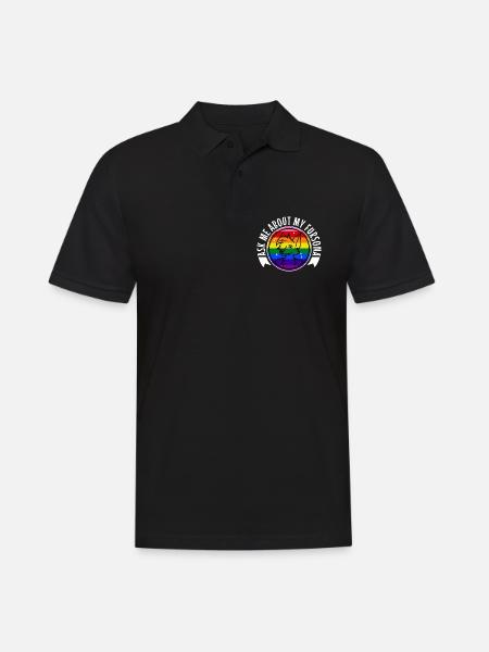 Ask me about my Fursona - Men's Polo Shirt - black