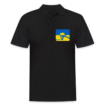 Ukraine Peace Hockey Design - Men's Polo Shirt - black - Front - Kai (181cm)