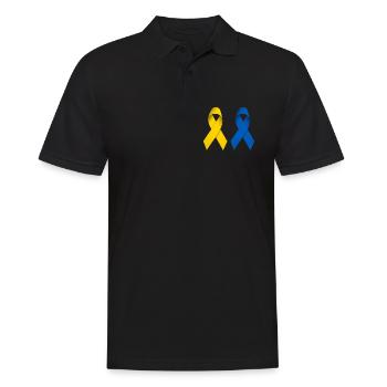 Boucles de paix pour l’Ukraine - Polo Homme - noir - Devant - Kai (181cm)
