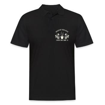 Hauspflanzen-Serienmörder mit dunklem Humor - Männer Poloshirt - Schwarz - Vorne - Kai (181cm)
