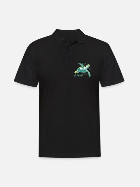 Il mare - Sea Turtle Ocean - Men's Polo Shirt - black