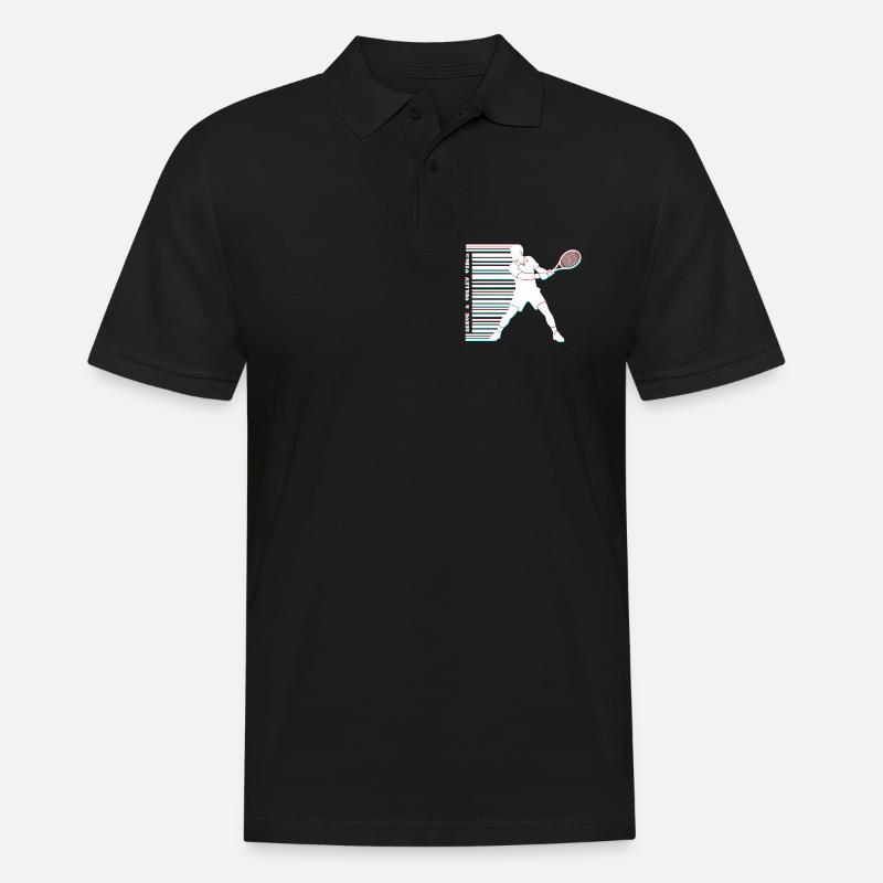 Tennis Glitch Barcode Sweat à capuche - Polo Homme - noir