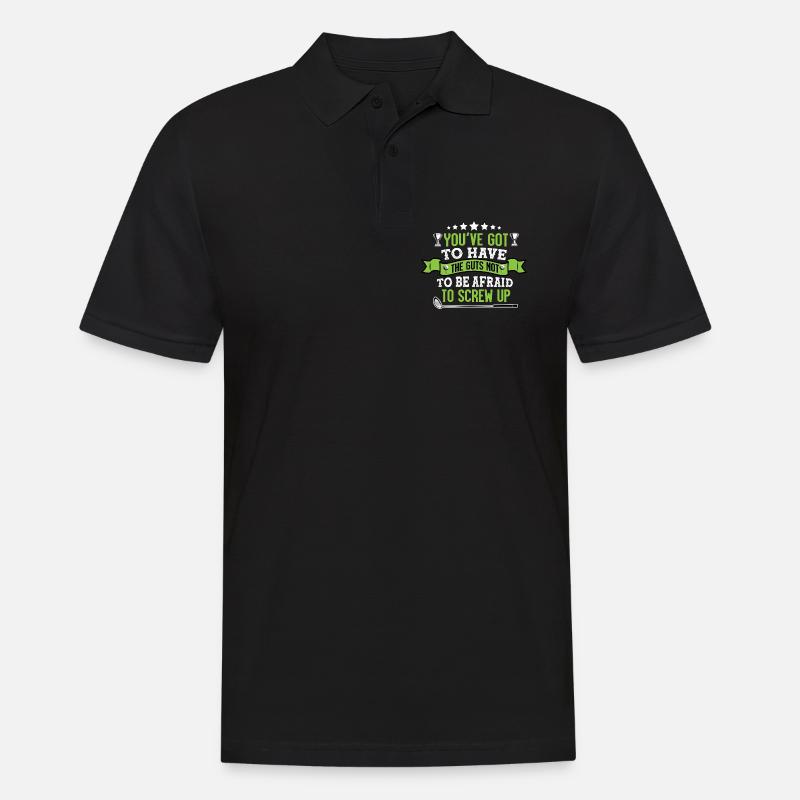 Golf - Männer Poloshirt - Schwarz