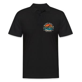 50th Birthday "I ́m Not Old I ́m Classic" Motorcycle - Men's Polo Shirt - black - Front - Kai (181cm)