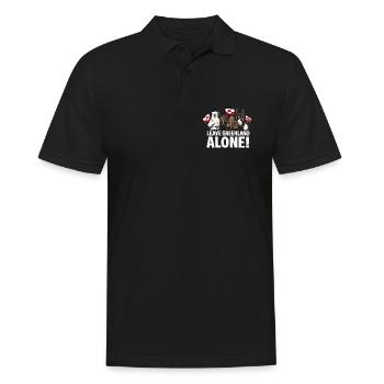 Lasst Grönland in Ruhe! - Männer Poloshirt - Schwarz - Vorne - Kai (181cm)