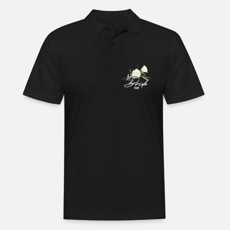 Team bride - Männer Poloshirt - Schwarz