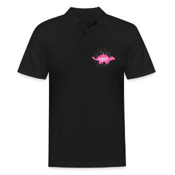 Mommysaur Rex, design drôle de slogan de dinosaure rose - Polo Homme - noir - Devant - Kai (181cm)