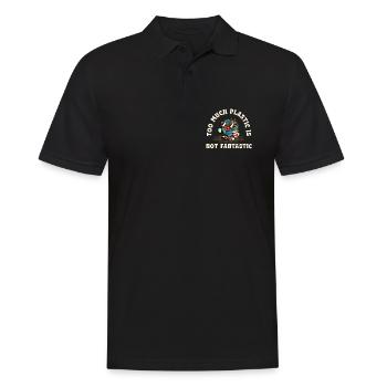 Trop de plastique – pas une expression environnementale exceptionnelle - Polo Homme - noir - Devant - Kai (181cm)