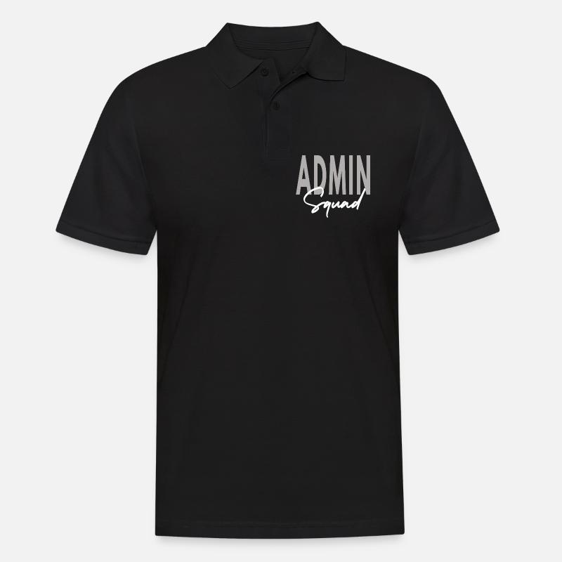 Admin Squad Assistent Teamadministrator - Männer Poloshirt - Schwarz