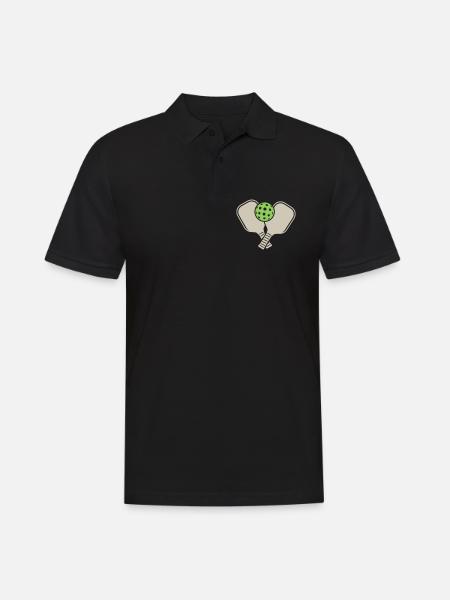 Pickleball - Männer Poloshirt - Schwarz