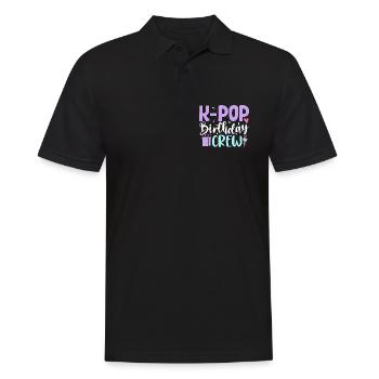 K Pop Birthday Crew - Men's Polo Shirt - black - Front - Kai (181cm)