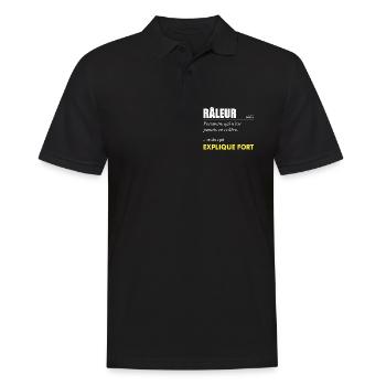 Râleur définition – Personne qui explique fort - Polo Homme - noir - Devant - Kai (181cm)
