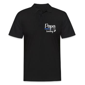 Papa 2027 Loading Werdender Papa 2027 - Männer Poloshirt - Schwarz - Vorne - Kai (181cm)