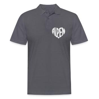 Alpen Herz-Logo - Männer Poloshirt - Anthrazit - Vorne - Nico (186cm)