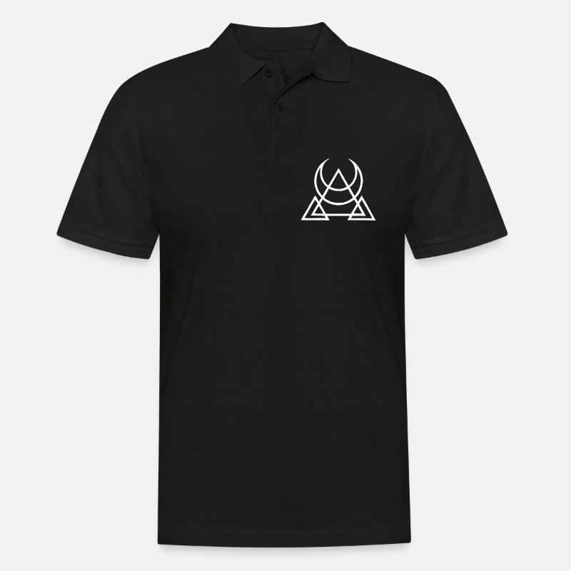 Symbole blanc des pyramides égyptiennes - Polo Homme - noir