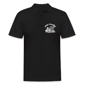 Stay Trashy Raccoon Opossum Skunk - Men's Polo Shirt - black - Front - Kai (181cm)