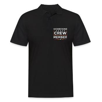 Kickboxing Crew - Männer Poloshirt - Schwarz - Vorne - Kai (181cm)