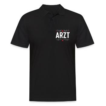 Arzt Beruf - Männer Poloshirt - Schwarz - Vorne - Kai (181cm)